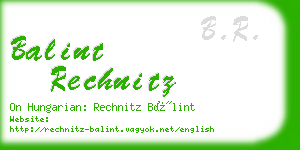 balint rechnitz business card